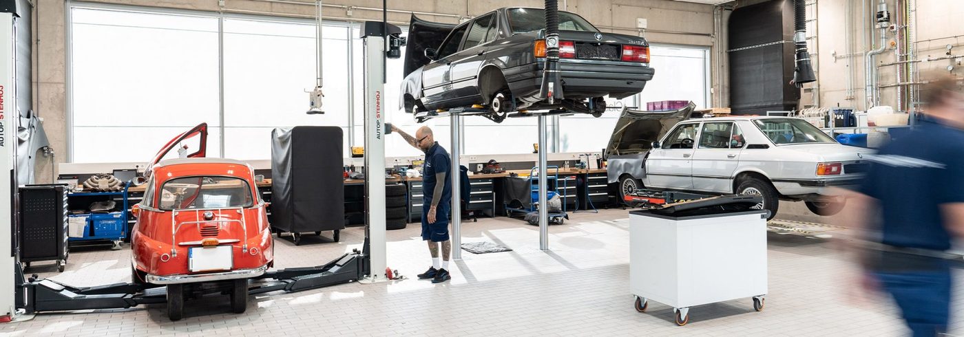 Klassieke BMW werkplaats